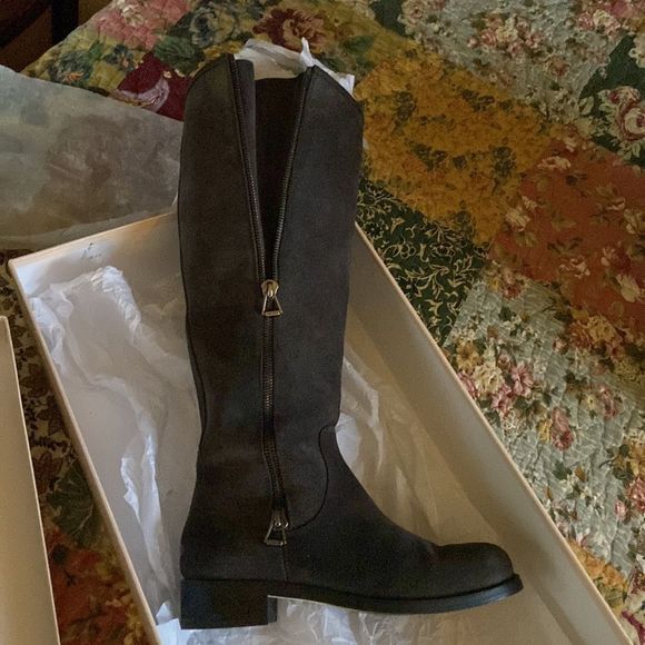 Jimmy Choo Doreen sz 40.5 suede smoke - Picture 10 of 12